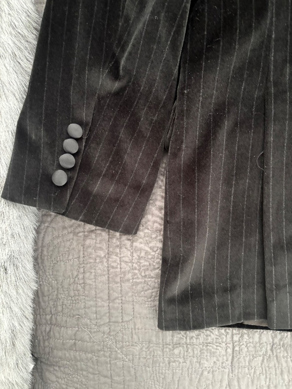Joseph Abboud Men’s Black Tie size 30R Black Velvet Jacket - Picture 9 of 12